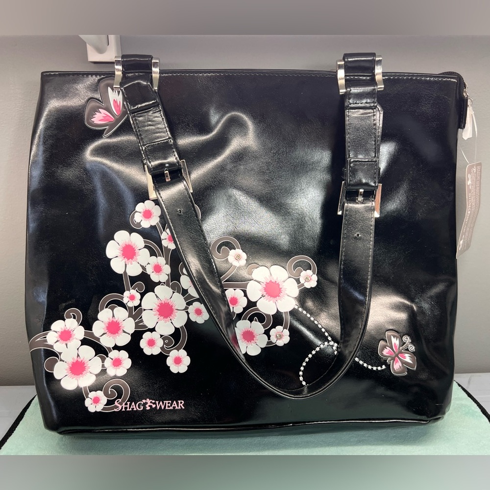 Black Floral Tote Bag - Picture 9 of 9